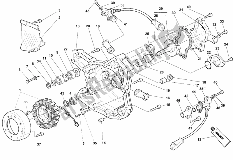 Toutes les pièces pour le Couvercle De Générateur du Ducati Superbike 996 SPS 1999
